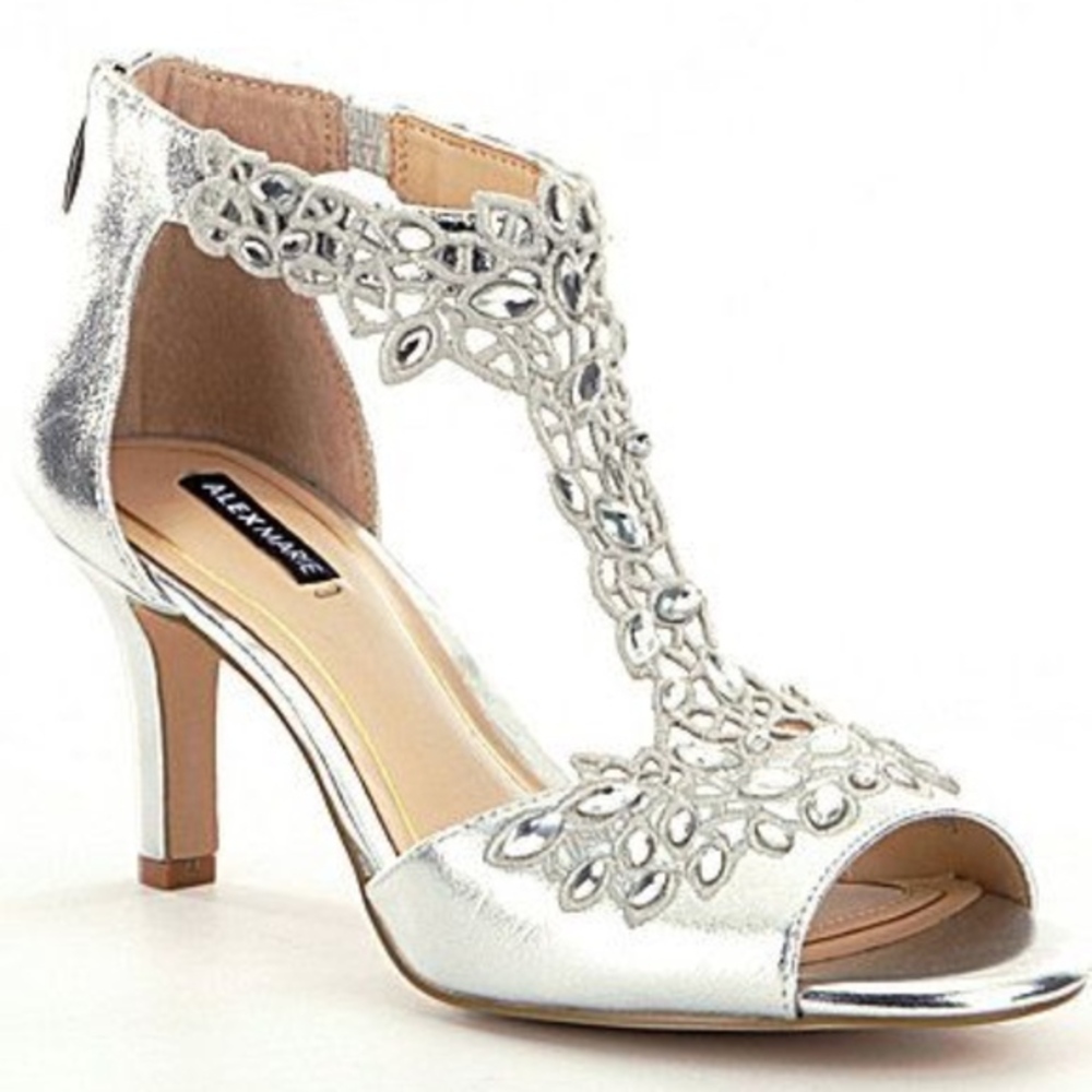 AlexMarie Gemmah Metallic Leather Lace